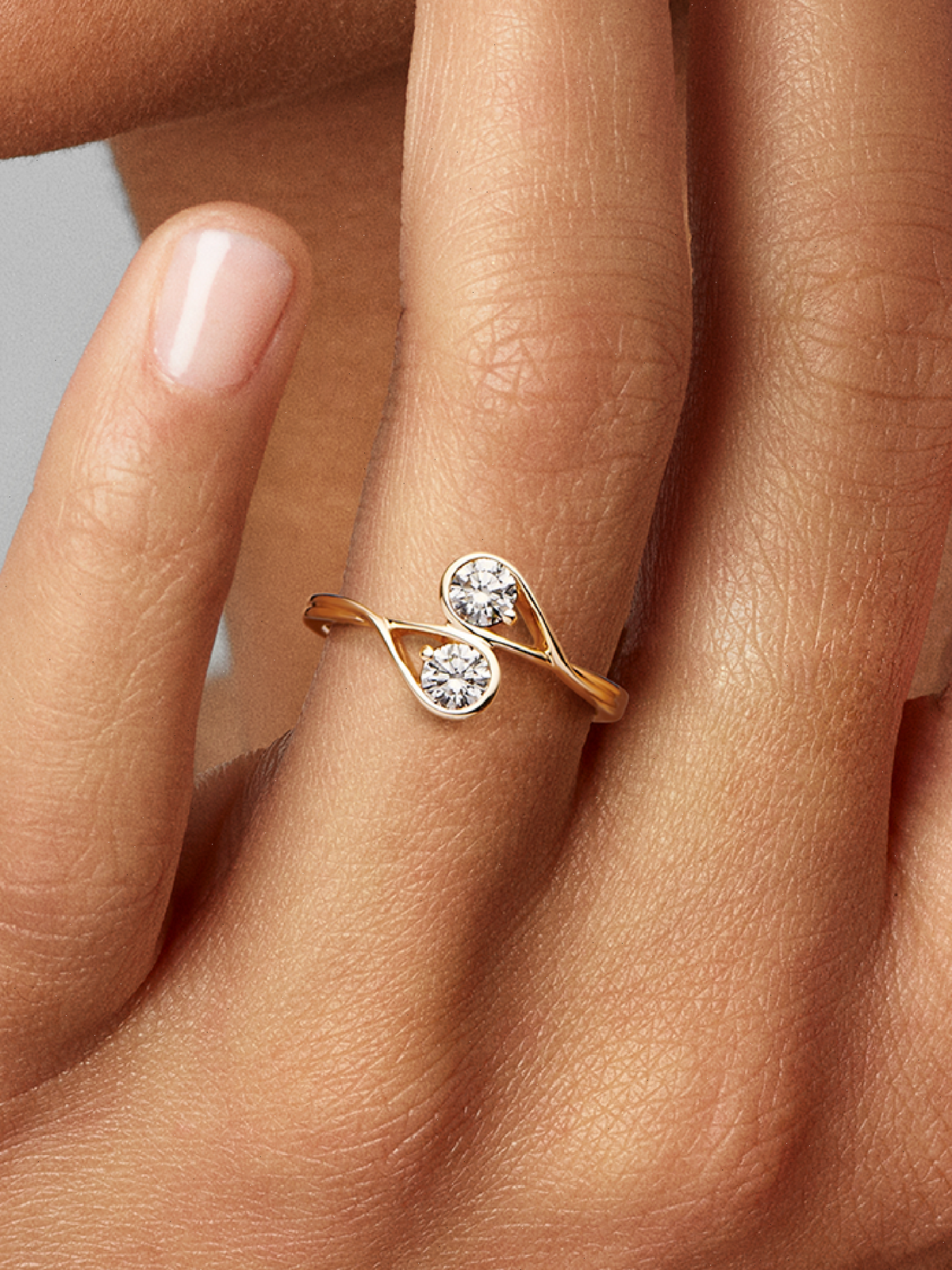 FINAL SALE - Pandora Infinite 14k Gold Double Lab-grown Diamond Ring - 0.50 ct TW, 14k gold