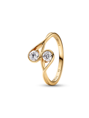 FINAL SALE - Pandora Infinite 14k Gold Double Lab-grown Diamond Ring - 0.50 ct TW, 14k gold