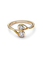 FINAL SALE - Pandora Infinite 14k Gold Double Lab-grown Diamond Ring - 0.50 ct TW, 14k gold