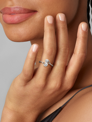 FINAL SALE - Pandora Infinite 14k White Gold Double Lab-grown Diamond Ring - 0.50 ct TW, 14k white gold