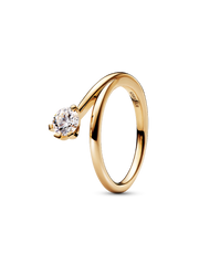 FINAL SALE - Pandora Nova 14k Gold Lab-grown Diamond Asymmetric Ring - 0.50 ct TW, 14k gold