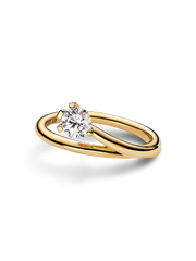 FINAL SALE - Pandora Nova 14k Gold Lab-grown Diamond Asymmetric Ring - 0.50 ct TW, 14k gold