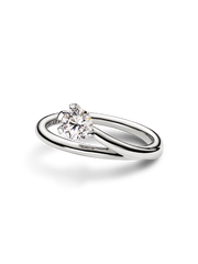 FINAL SALE - Pandora Nova 14k White Gold Lab-grown Diamond Asymmetric Ring - 0.50 ct TW, 14k white gold
