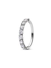 Pandora Era 14k White Gold Lab-grown Diamond Half Eternity Band Ring - 0.90 ct TW, 14k white gold