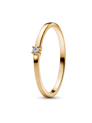 Pandora Era 14k Gold Lab-grown Diamond Single Stone Ring - 0.03 ct TW, 14k gold
