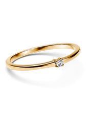 Pandora Era 14k Gold Lab-grown Diamond Single Stone Ring - 0.03 ct TW, 14k gold