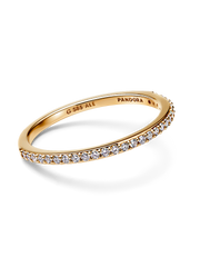 Pandora Era 14k Gold Lab-grown Diamond Half Eternity Pavé Band Ring - 0.11 ct TW, 14k gold