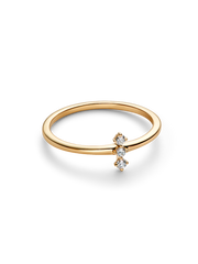 Pandora Era Lab-Grown Diamond Trio Ring - 0.07 ct TW, 14k gold