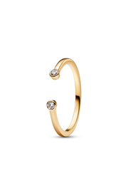 Pandora Era Bezel Lab-Grown Diamond Open Ring - 0.07 ct TW, 14k gold