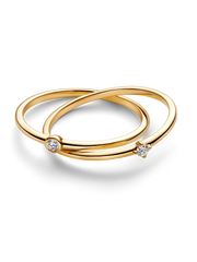 Pandora Era Lab-Grown Diamond Crossover Ring - 0.07 ct TW, 14k gold