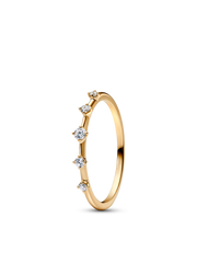 Pandora Era Lab-Grown Diamond Station Ring - 0.11 ct TW, 14k gold