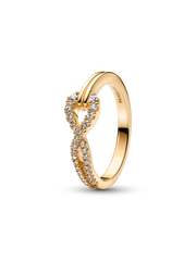 Pandora Infinite Lab-grown Diamond Pavé Double Row Ring - 0.22 ct TW, 14k gold