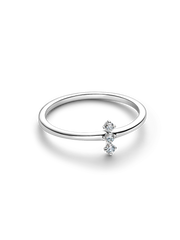 Pandora Era Lab Grown Diamond Trio Ring - 0.07 ct TW, 14k white gold