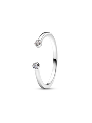 Pandora Era Lab-Grown Diamond Open Ring - 0.07 ct TW, 14k white gold