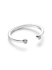 Pandora Era Lab-Grown Diamond Open Ring - 0.07 ct TW, 14k white gold