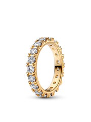 Sparkling Row Eternity Ring - 14k gold plating