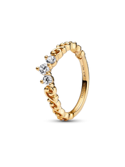 Regal Swirl Tiara Ring - 14k gold plating