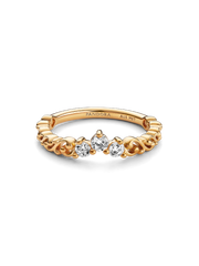 Regal Swirl Tiara Ring - 14k gold plating