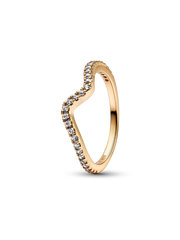 Sparkling Wave Ring - 14k gold plating