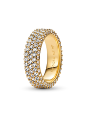 Pandora Timeless Pavé Triple-row Ring - 14k gold plating