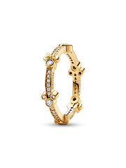 FINAL SALE - Disney Mickey Mouse & Minnie Mouse Sparkling Eternity Ring - 14k gold plating