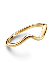 Polished Wave Ring - 14k gold plating