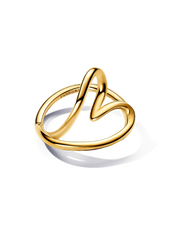 Organically Shaped Heart Ring - 14k gold plating