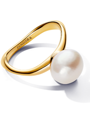 Baroque Treated Freshwater Cultured Pearl Ring - 14k gold plating