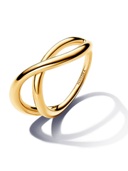 Organically Shaped Infinity Ring - 14k gold plating