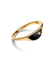 Pandora ME Halved Enamel Signet Ring - 14k gold plating