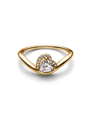 Wavy Heart Ring - 14k gold plating