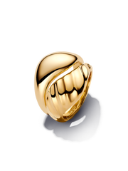 Rippled Stacking Rings - 14k gold plating