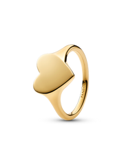 Engravable Heart Ring - 14k gold plating