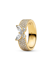 Sparkling Butterfly Bold Ring - 14k gold plating