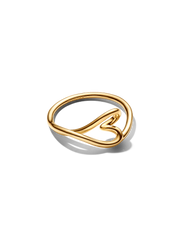 Organically Shaped Heart Small Ring - 14k gold plating