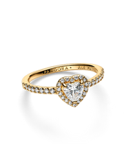 Elevated Heart Ring - 14k gold plating