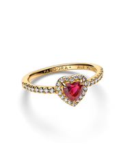 Elevated Heart Ring - 14k gold plating