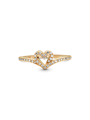Pandora Timeless Wish Sparkling Heart Ring - 14k gold plating