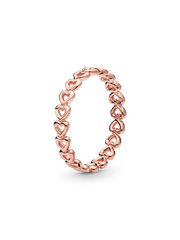Band of Hearts Ring - 14k rose gold plating