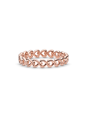Band of Hearts Ring - 14k rose gold plating