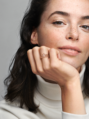 FINAL SALE - Princess Tiara Crown Ring - 14k rose gold plating