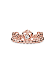 FINAL SALE - Princess Tiara Crown Ring - 14k rose gold plating