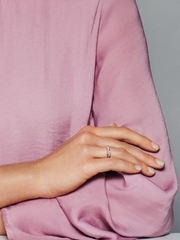 Sparkling Twisted Lines Ring - 14k rose gold plating