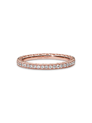 Sparkle & Hearts Ring - 14k rose gold plating