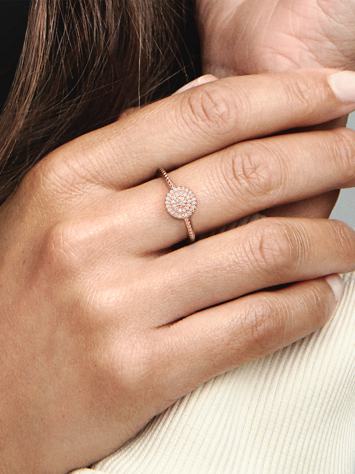 FINAL SALE - Elegant Sparkle Ring - 14k rose gold plating