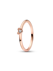 FINAL SALE - Radiant Heart Ring - 14k rose gold plating