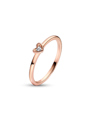 FINAL SALE - Radiant Heart Ring - 14k rose gold plating