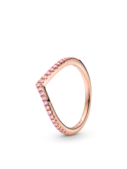 Pandora Timeless Wish Sparkling Pink Ring - 14k rose gold plating