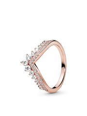 Princess Wishbone Ring - 14k rose gold plating
