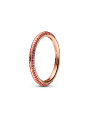 FINAL SALE - Pandora ME Red Pavé Ring - 14k rose gold plating
